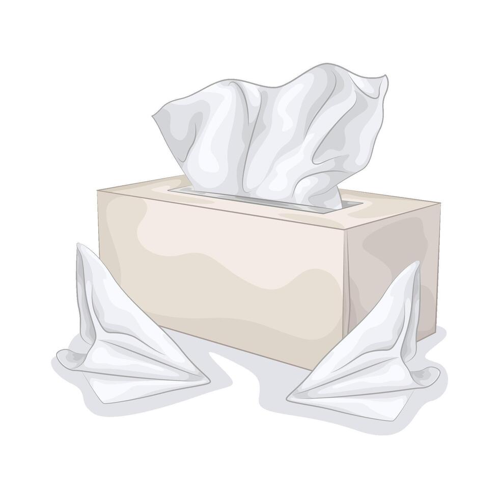 Illustration of tissue box vector