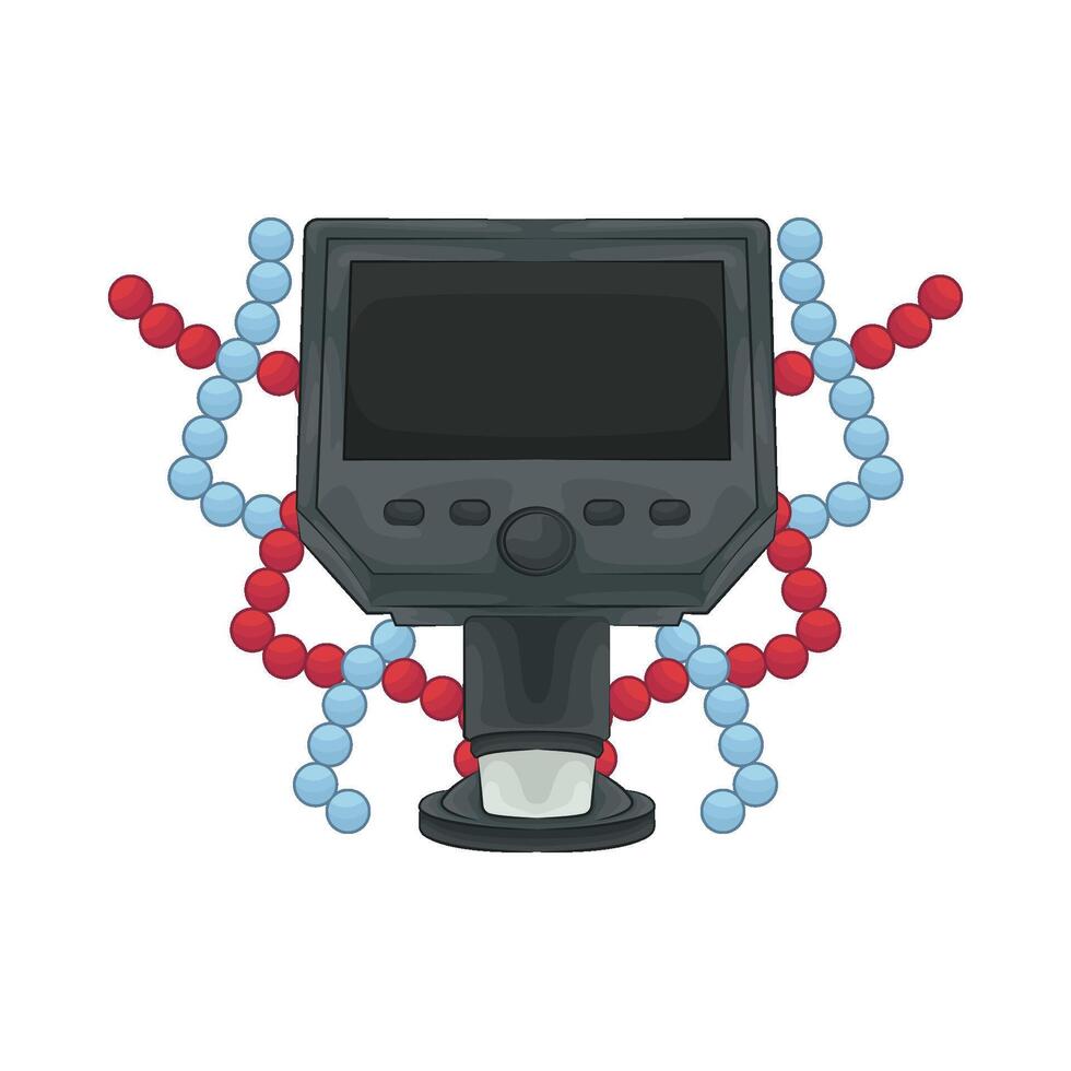 Illustration of digital microscope vector