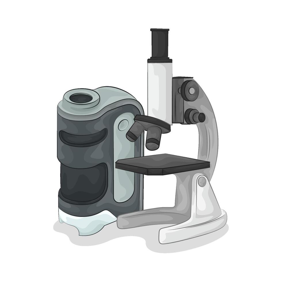 Illustration of microscope vector