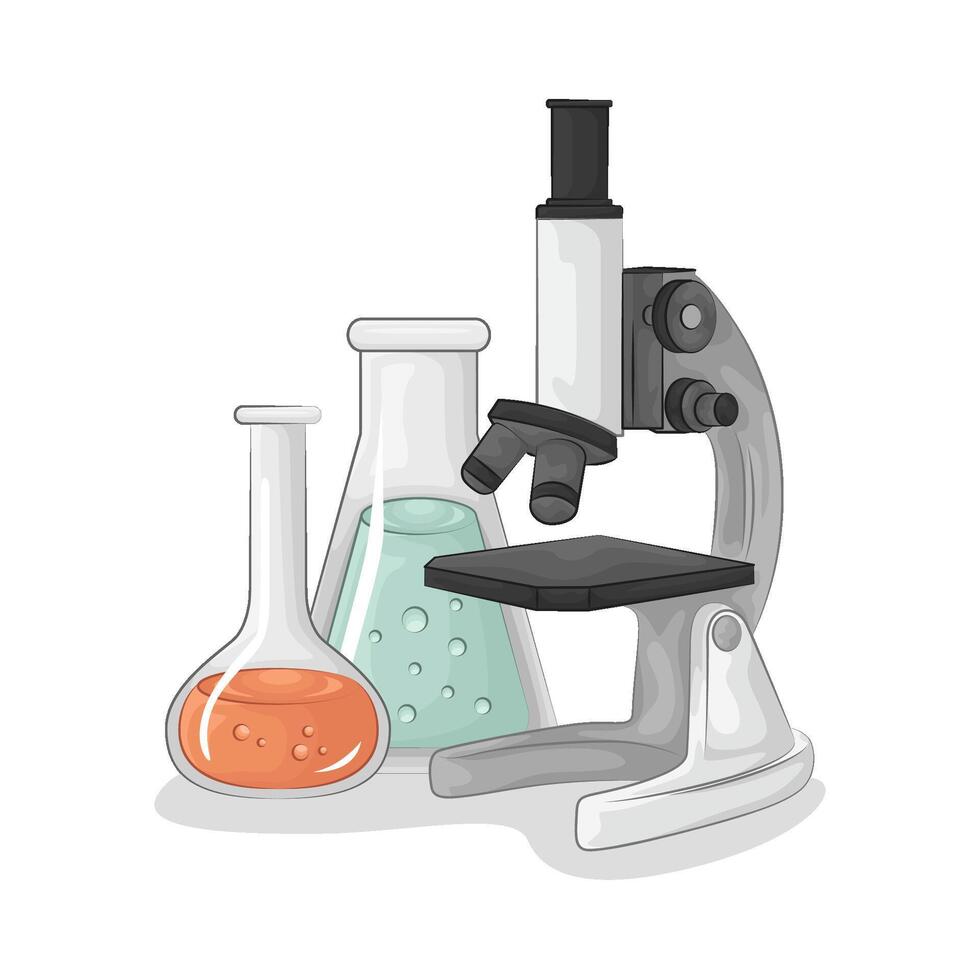 Illustration of microscope vector