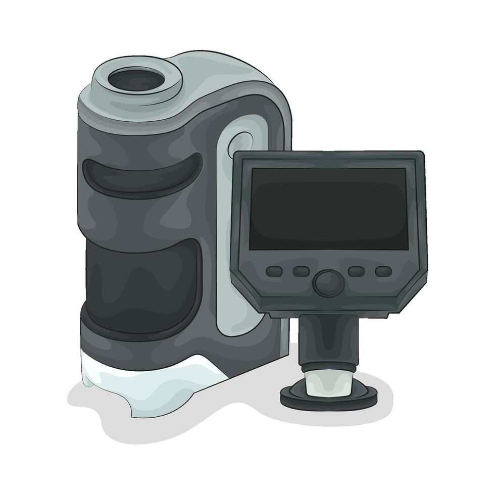 Illustration of digital microscope vector