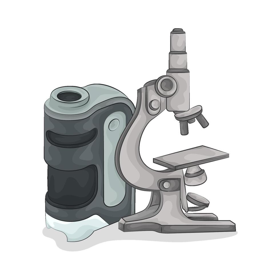 Illustration of microscope vector