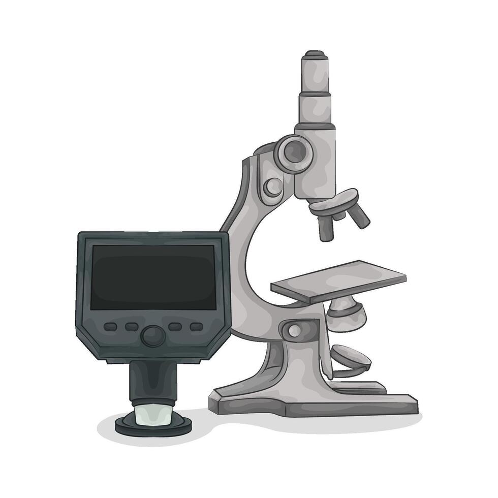 Illustration of microscope vector