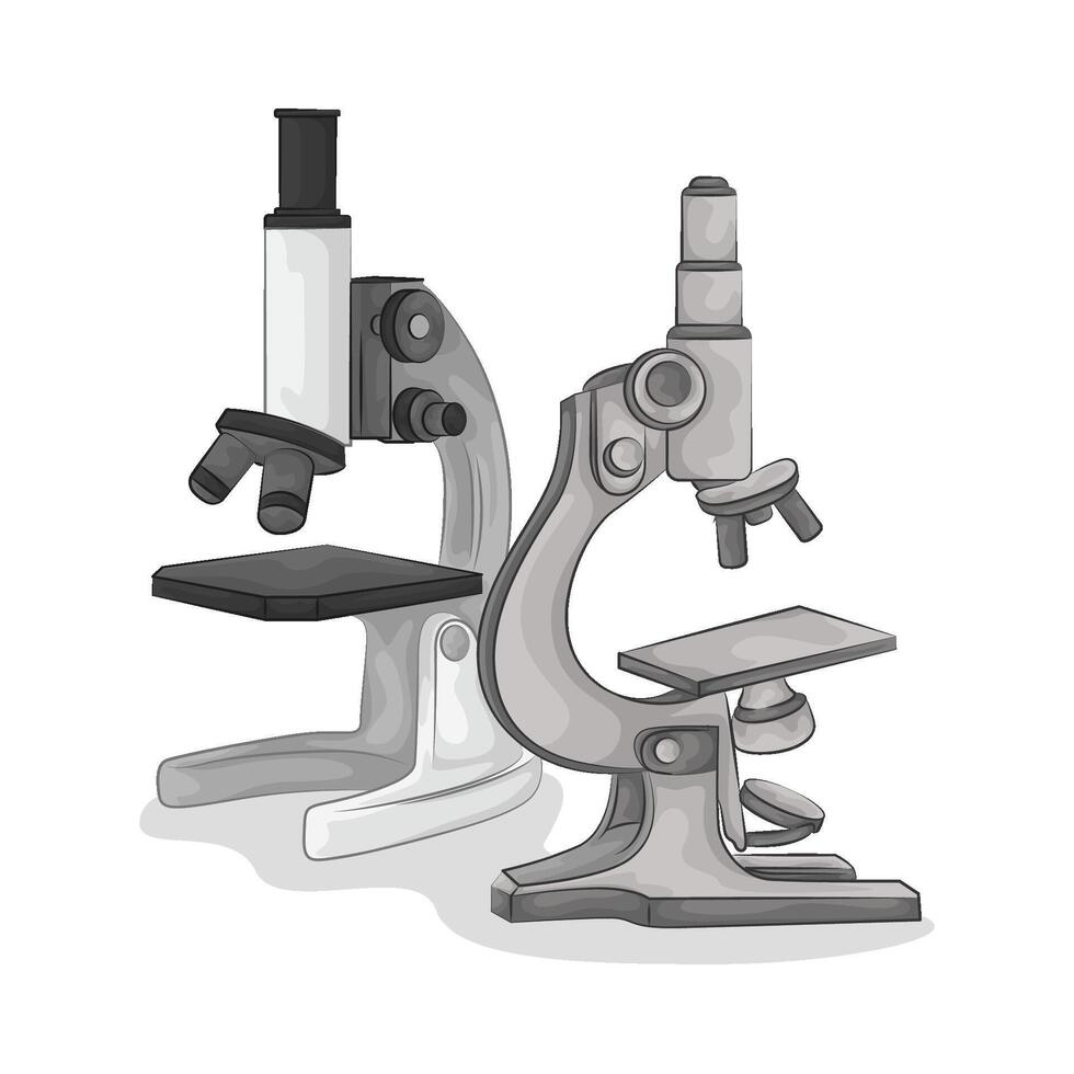 Illustration of microscope vector