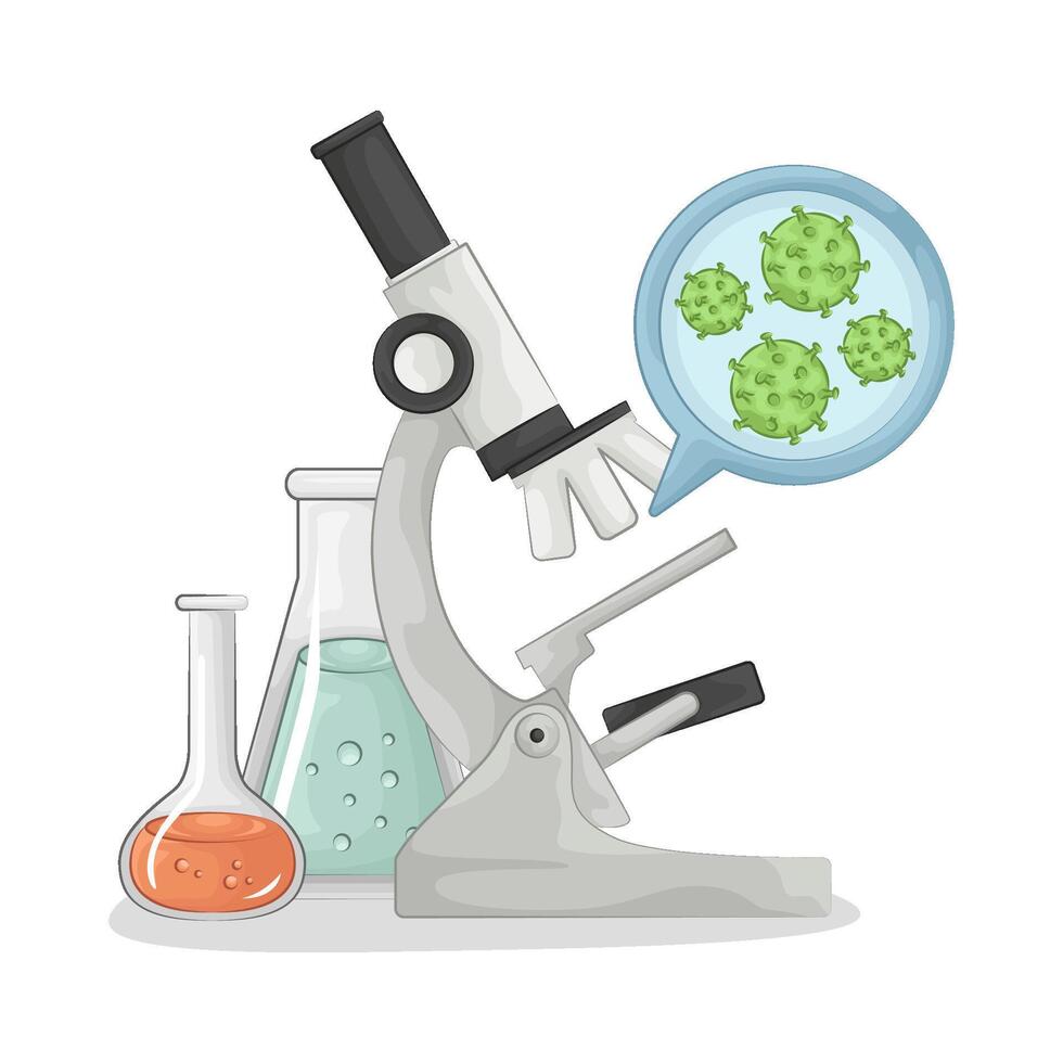 Illustration of microscope vector