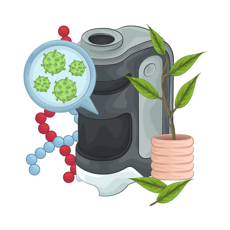 Illustration of microscope vector