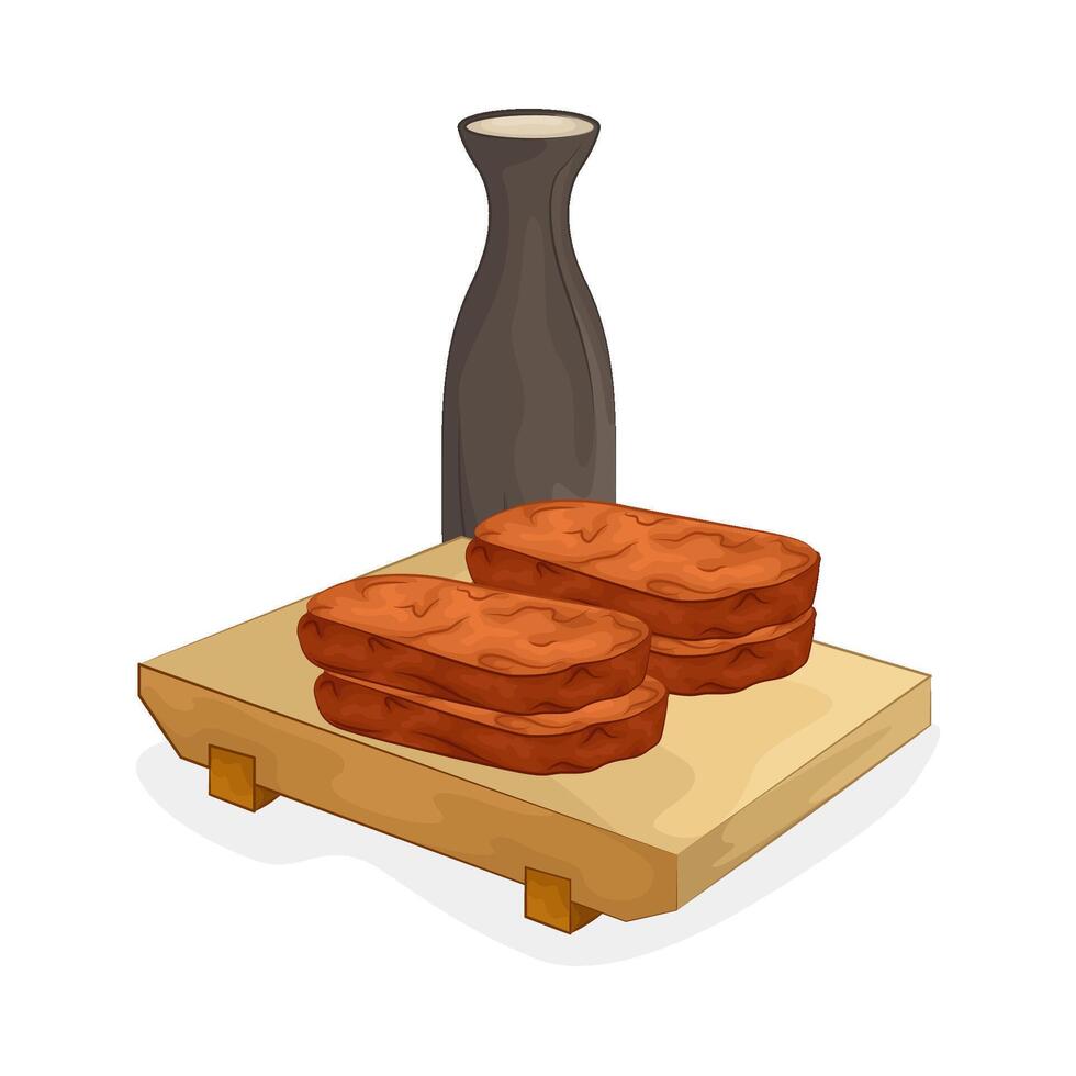 Illustration of unagi sushi vector