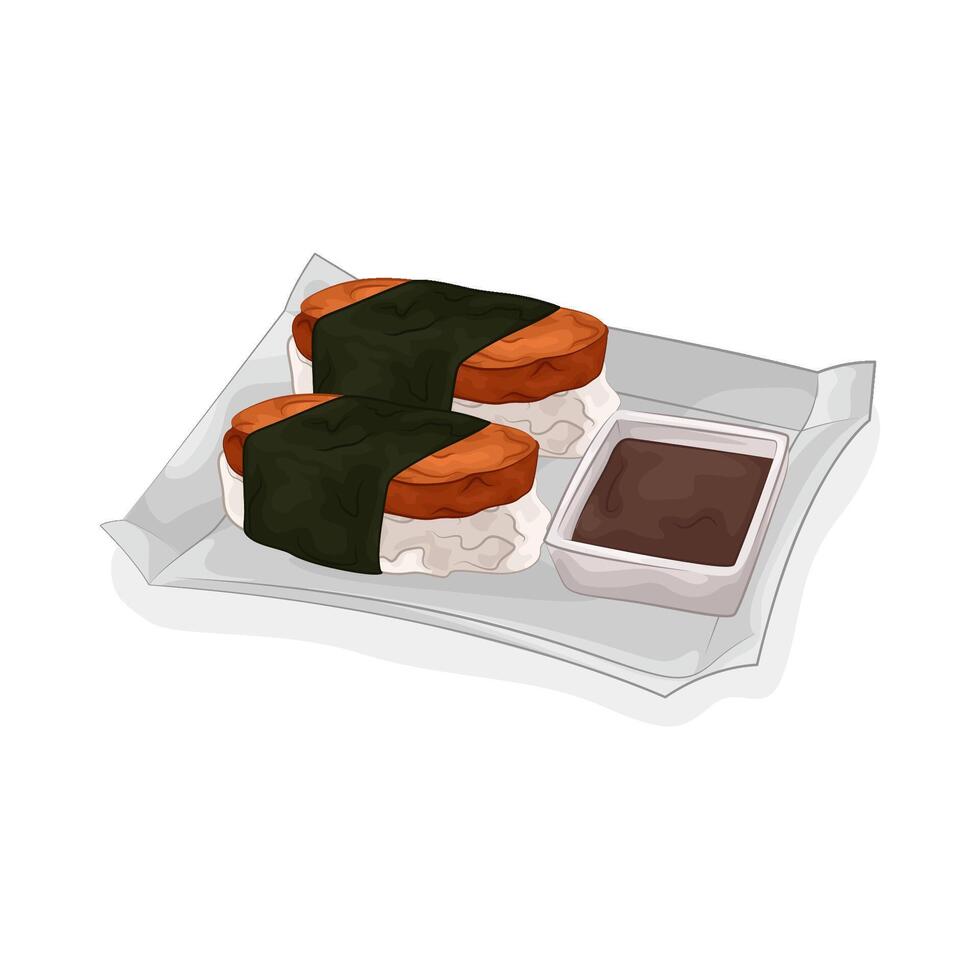 Illustration of unagi sushi vector