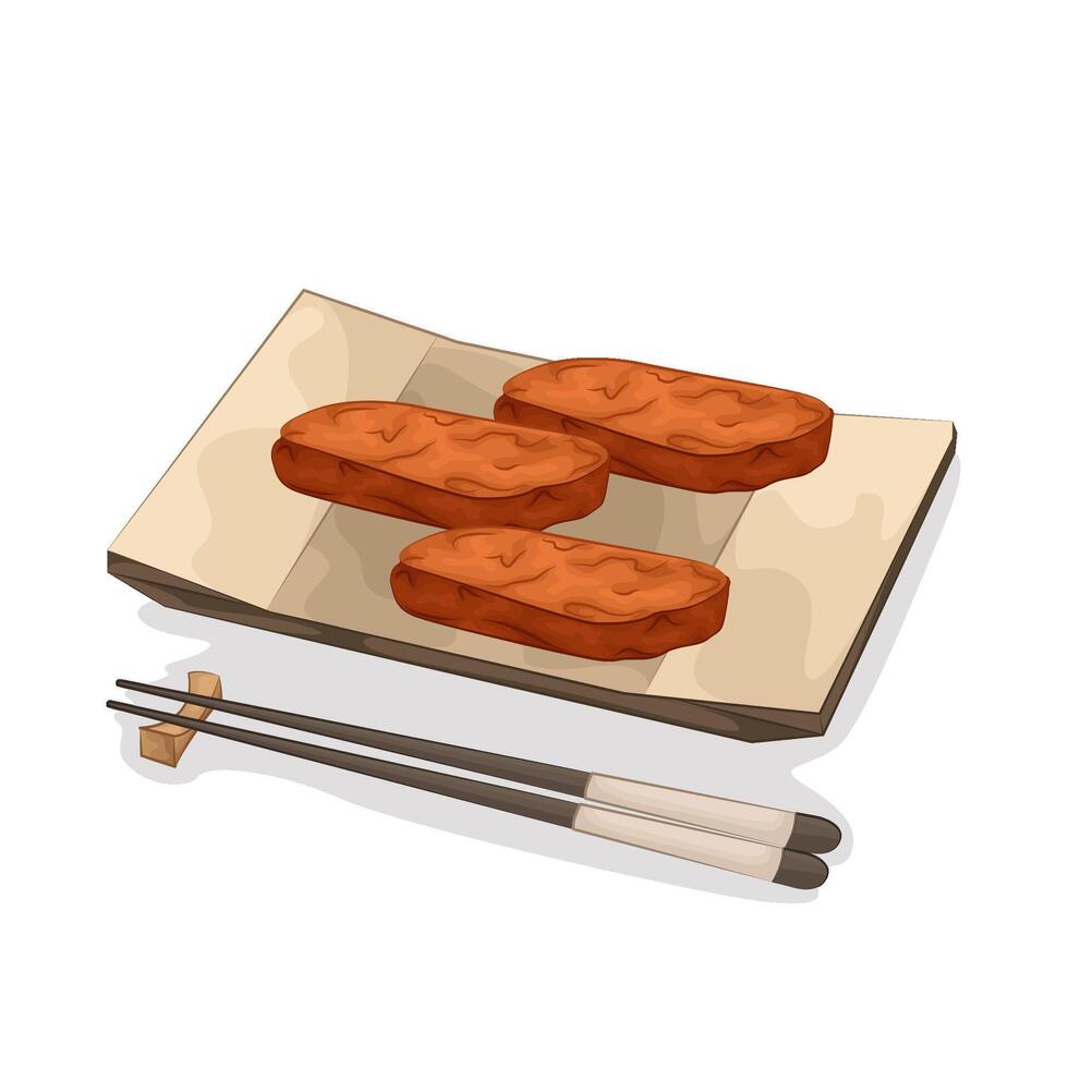 Illustration of unagi sushi vector