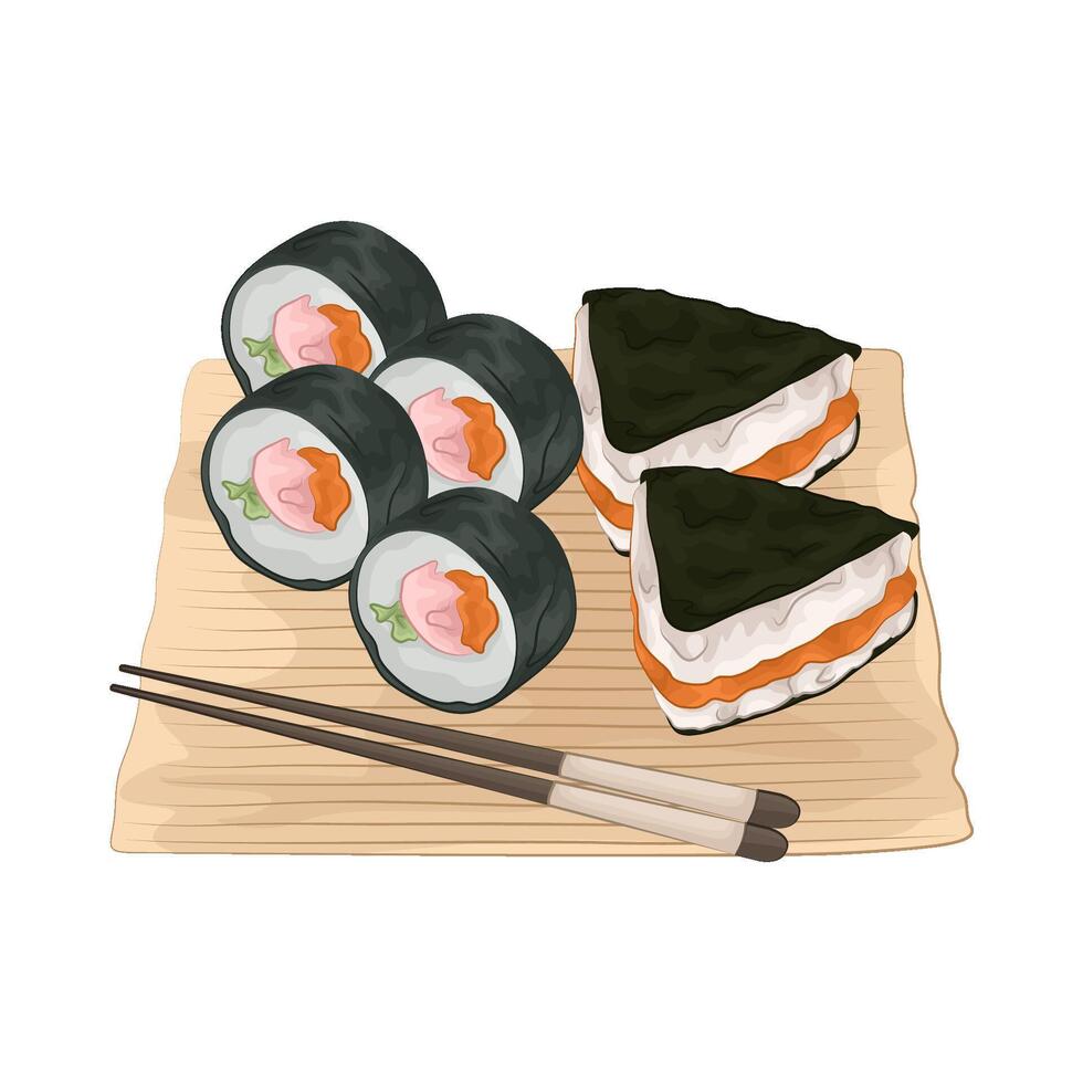 Illustration of sushi vector