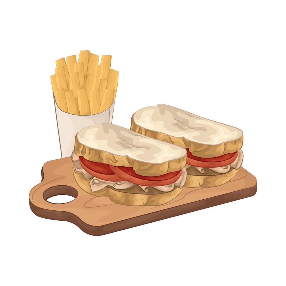 Illustration of sandwich vector