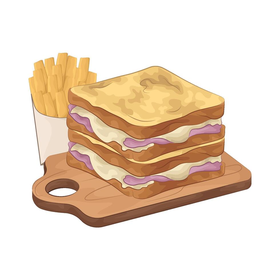 ilustración de sándwich vector
