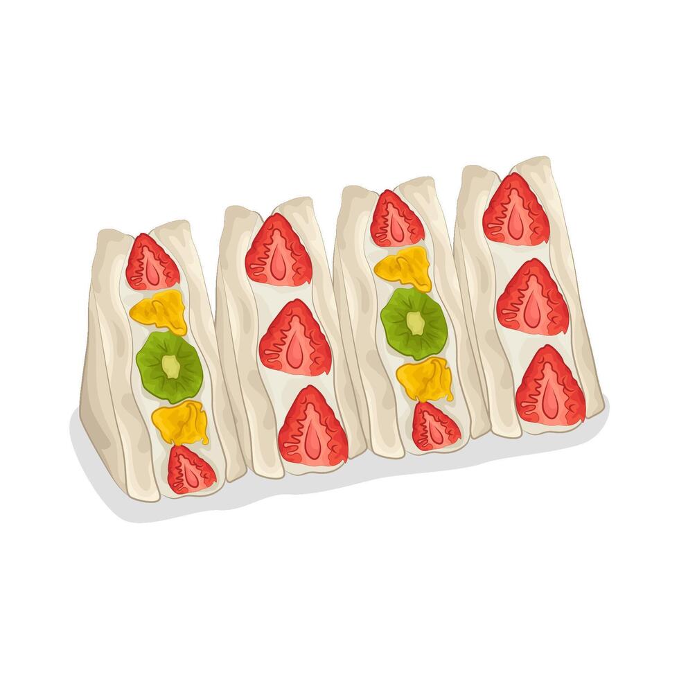 Illustration of fruit sandwich vector