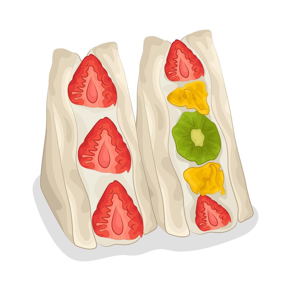 Illustration of fruit sandwich vector