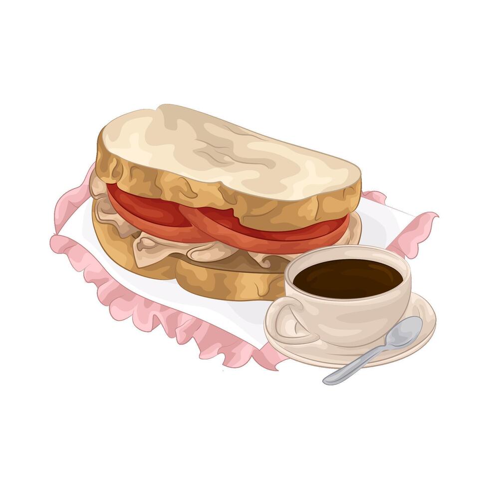 Illustration of sandwich vector