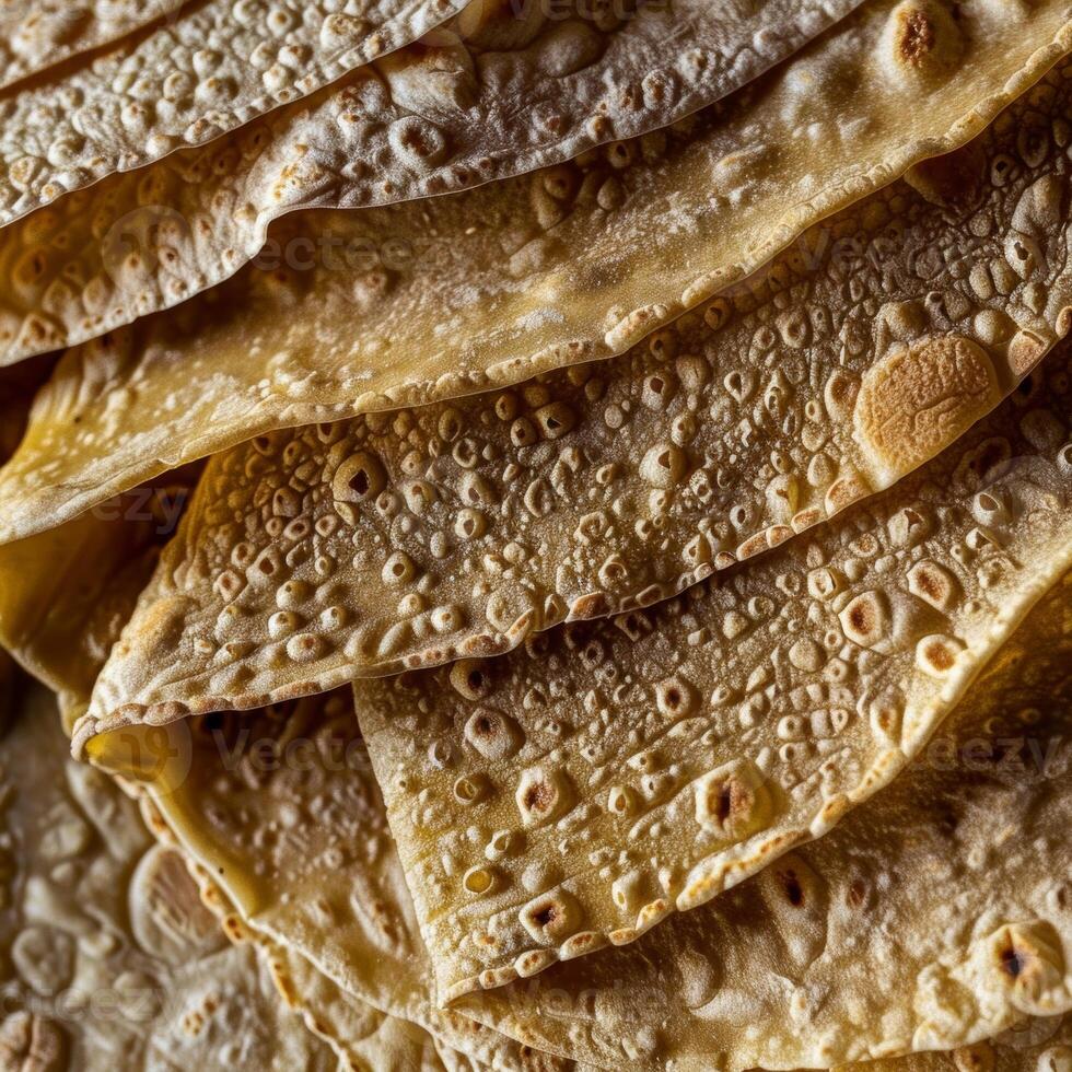 A closeup of the soft pliable texture of homemade buckwheat tortillas photo