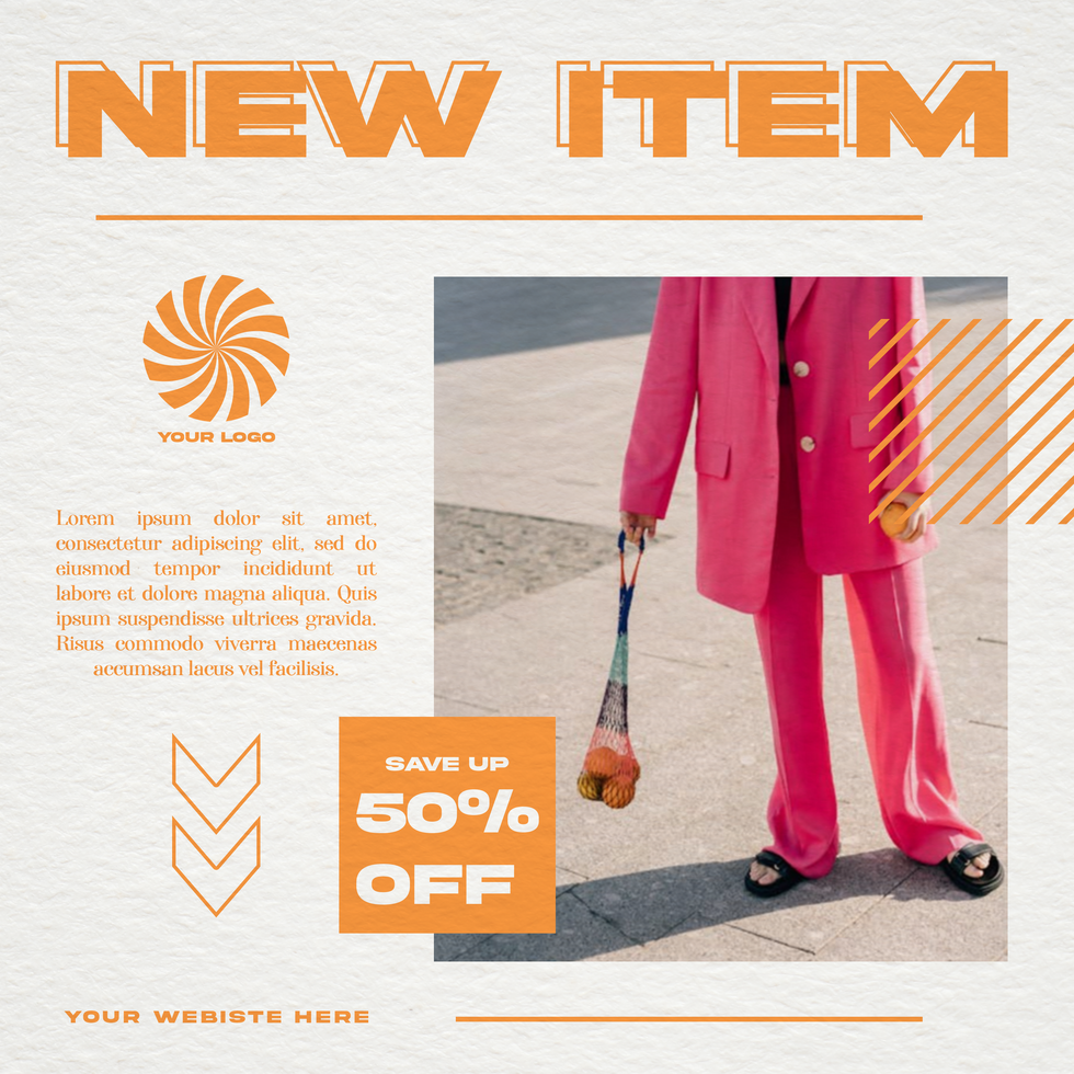 fashion sale and discount social media post template psd