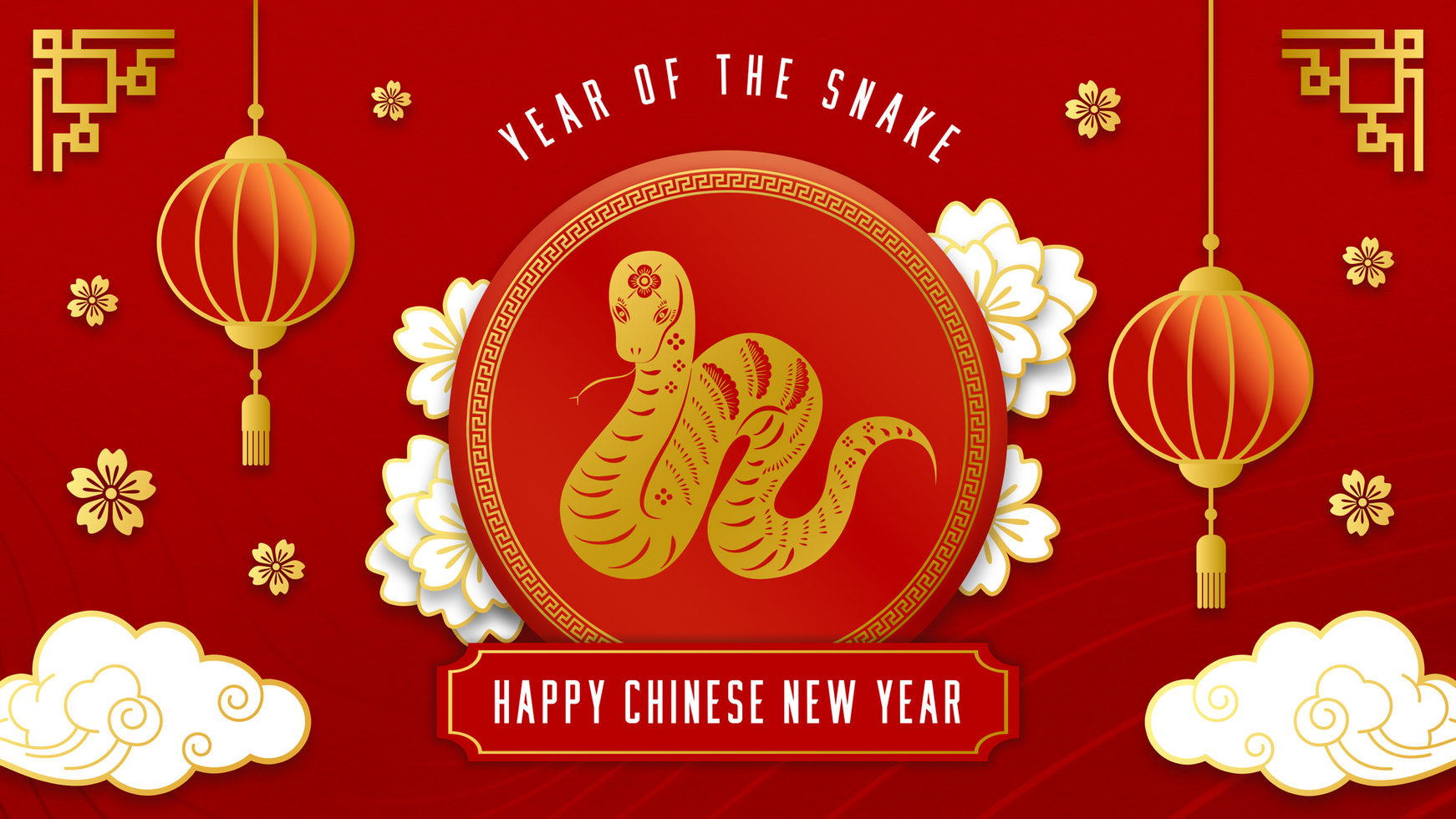 Chinese New Year Greeting Banner Elegant Template Design psd