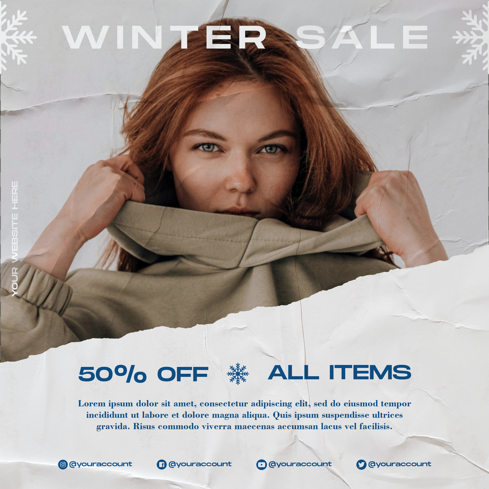 Christmas Fashion Sale Promotion and Advertisement Social Media Template Design psd
