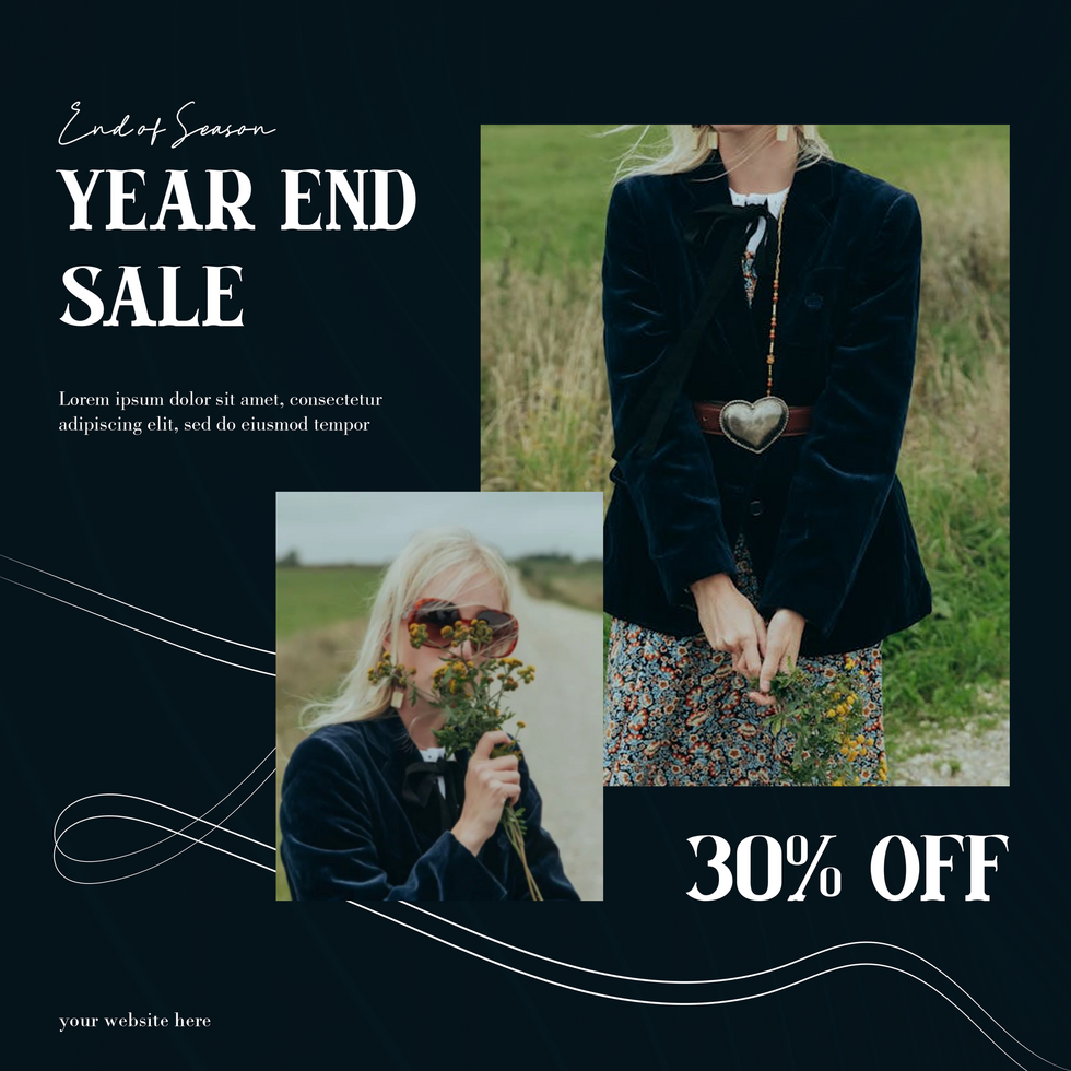 Year End Sale Fashion Elegant Social Media Template psd