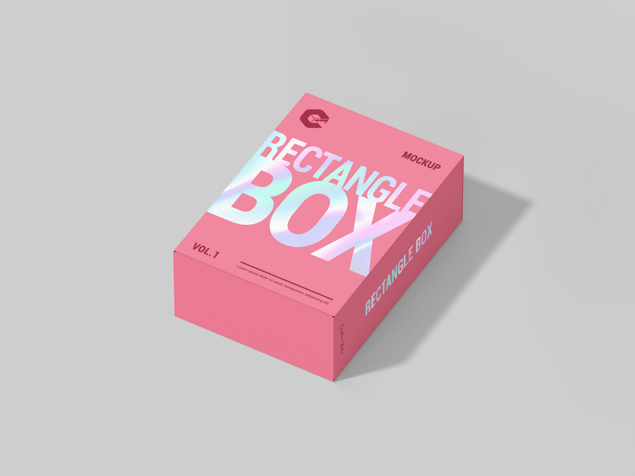 3D Rectangle Product box mock up cangeable color and background or Blank Square box template Mockup psd