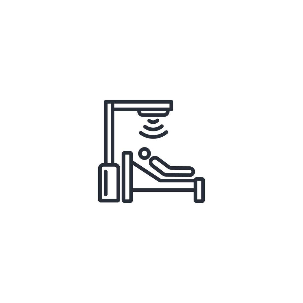 radiotherapy icon. .Editable stroke.linear style sign for use web design,logo.Symbol illustration. vector