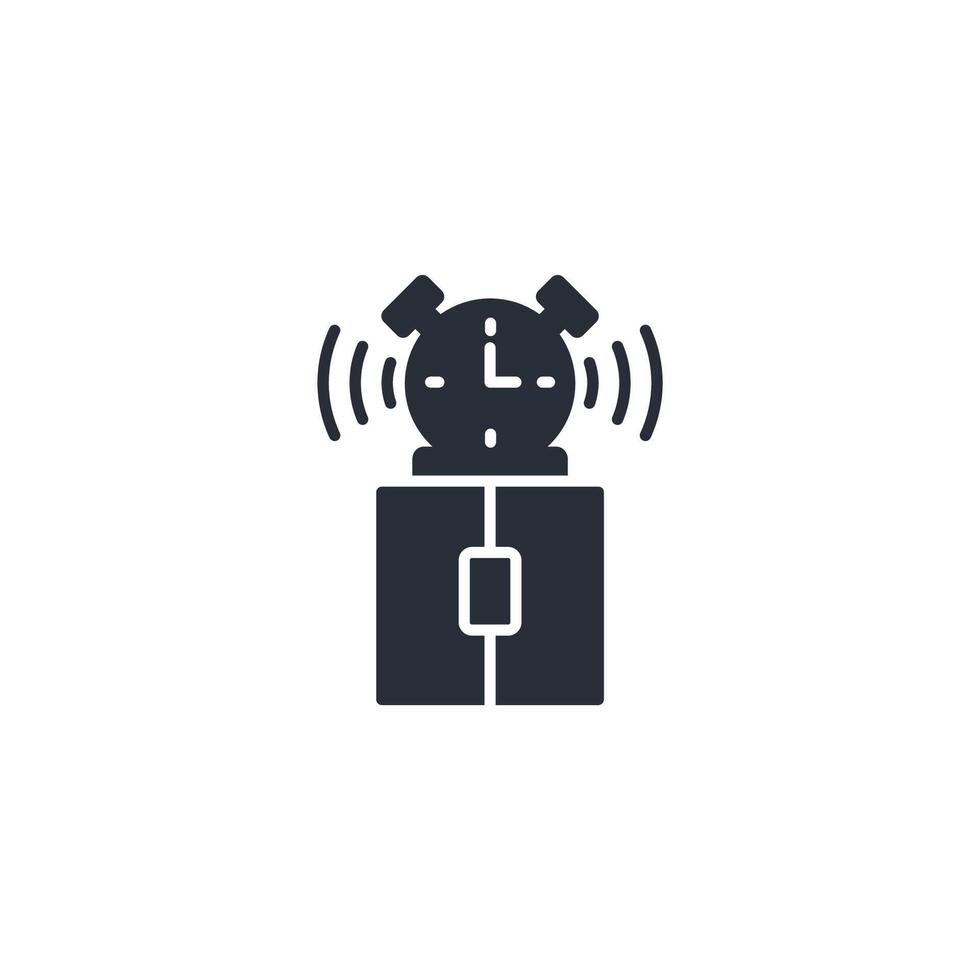 Alarm clock icon. .Editable stroke.linear style sign for use web design,logo.Symbol illustration. vector