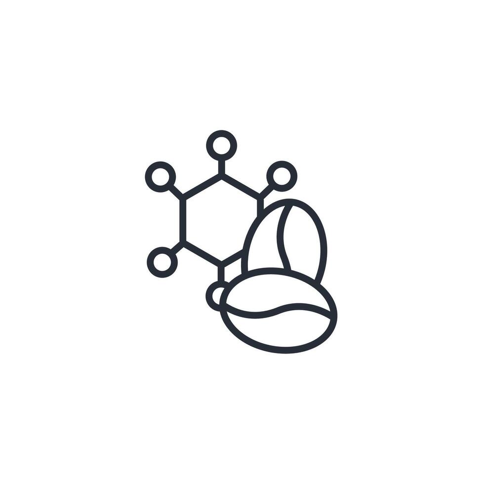 Caffeine icon. .Editable stroke.linear style sign for use web design,logo.Symbol illustration. vector