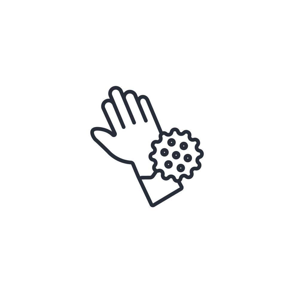 skin cancer icon. .Editable stroke.linear style sign for use web design,logo.Symbol illustration. vector