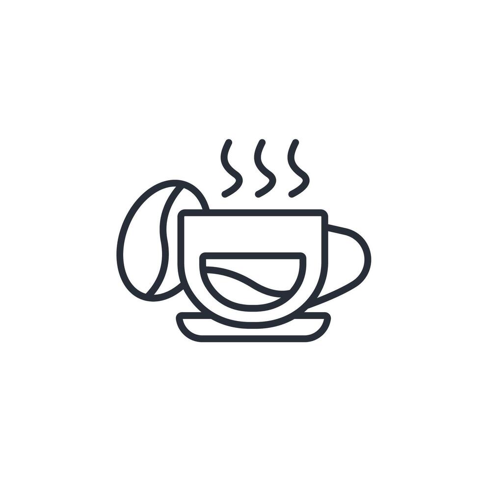 coffee icon. .Editable stroke.linear style sign for use web design,logo.Symbol illustration. vector