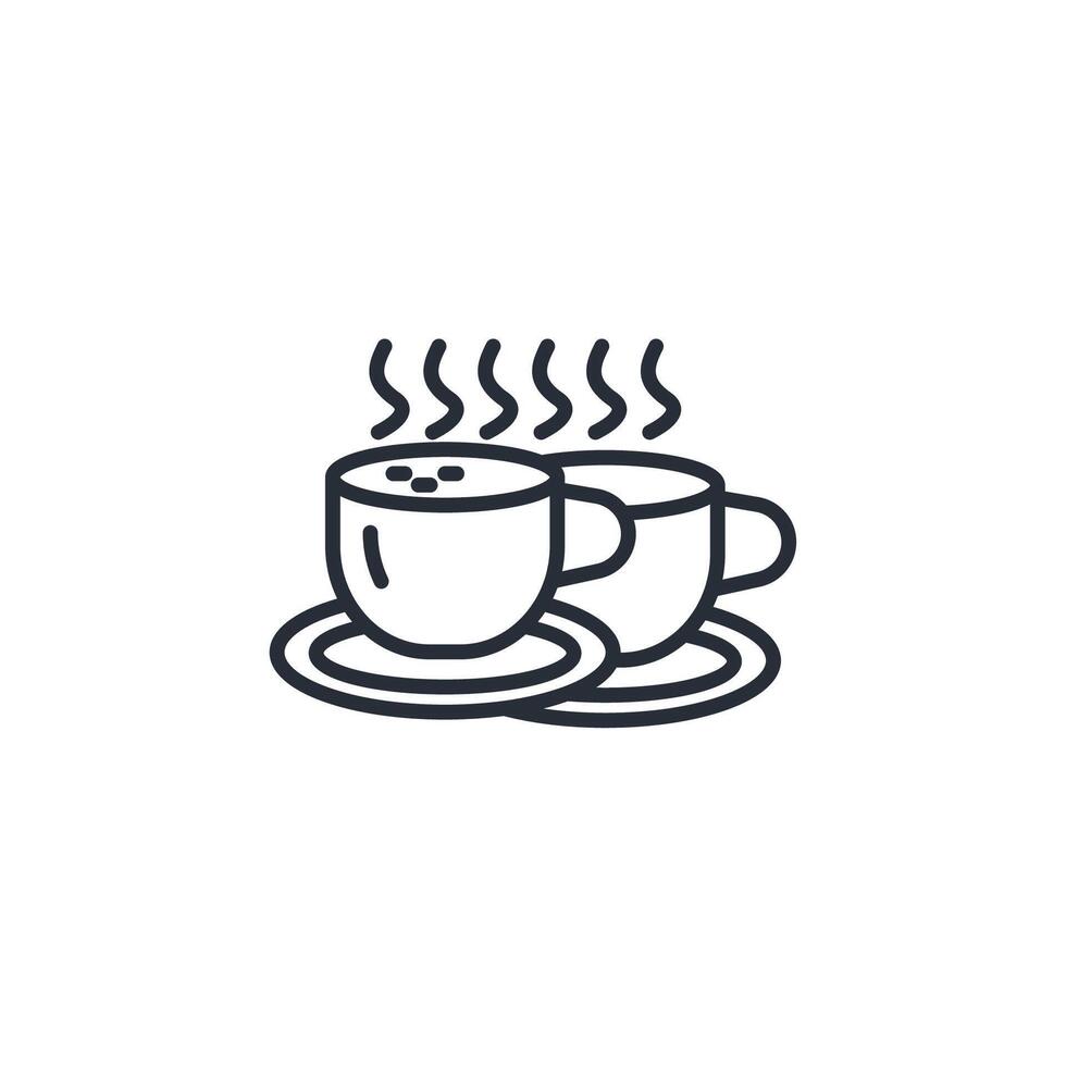 cappuccino icon. .Editable stroke.linear style sign for use web design,logo.Symbol illustration. vector