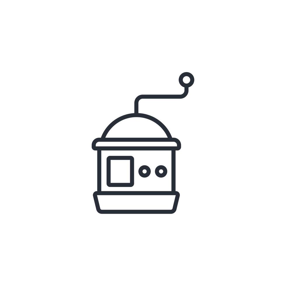 coffee grinder icon. .Editable stroke.linear style sign for use web design,logo.Symbol illustration. vector