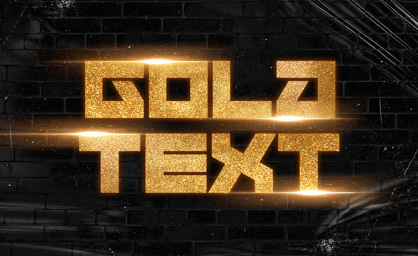 Gold Text Effect psd