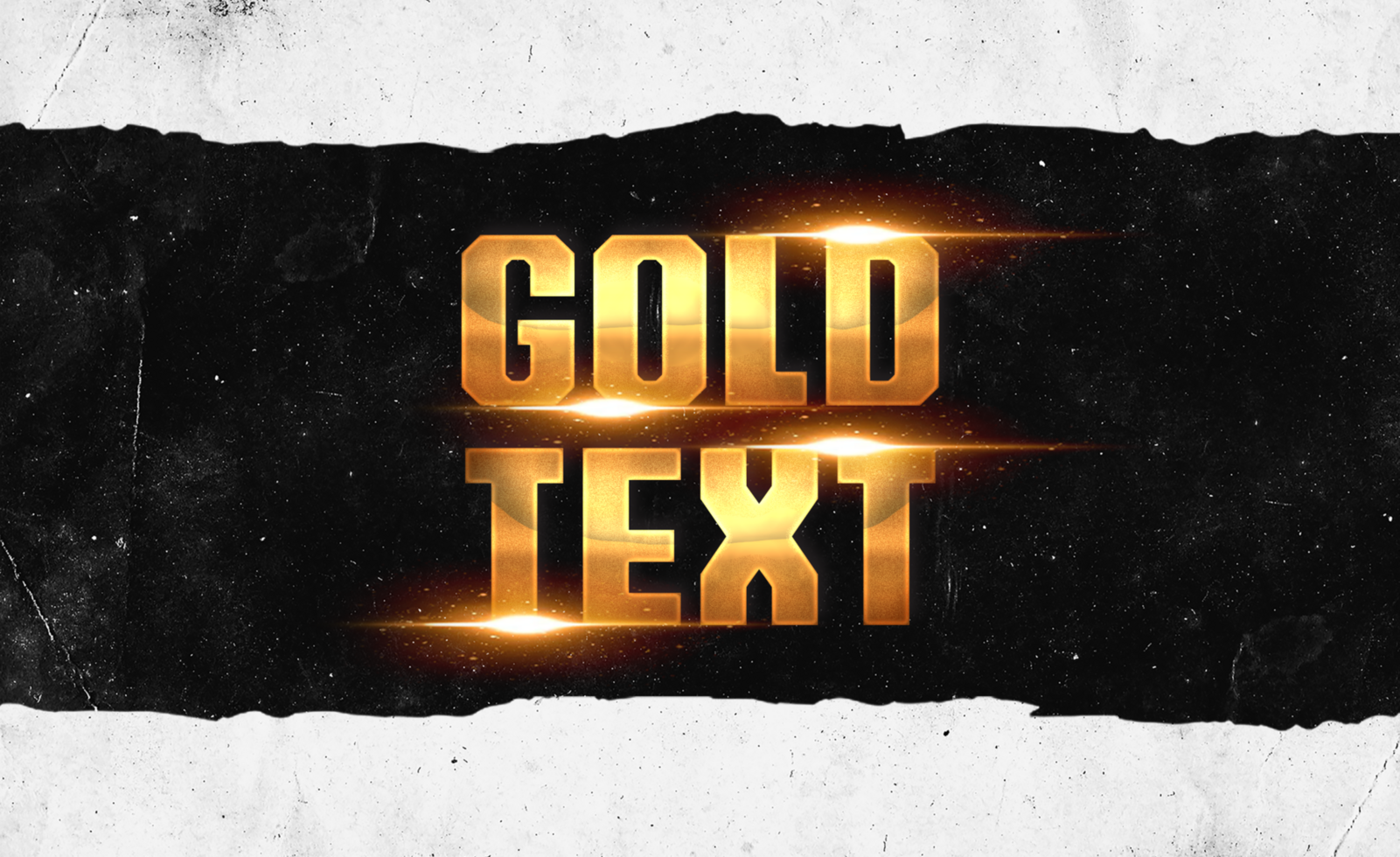 Gold Text Effect psd