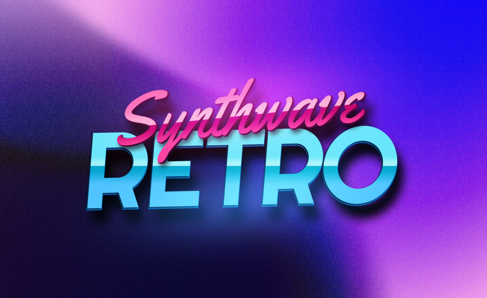 Synthvawe Retro Text Effect psd