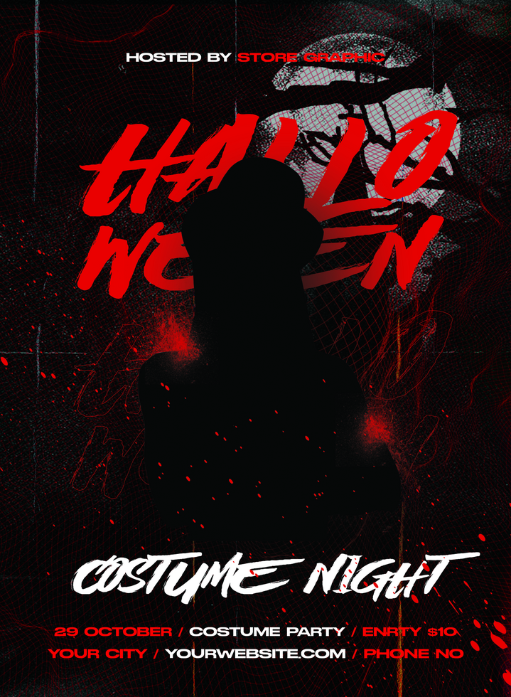 Halloween Costume Flyer psd