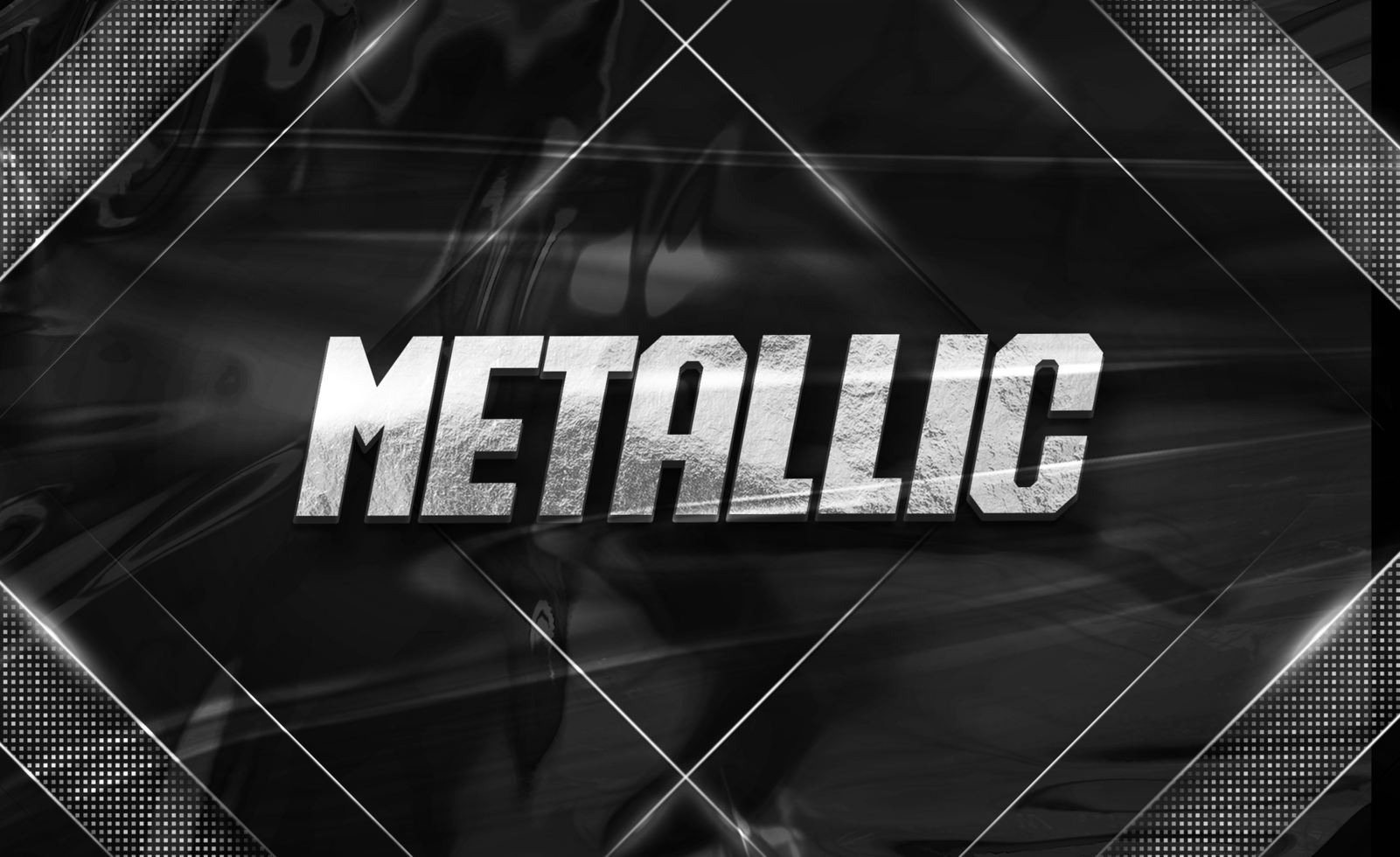 Metallic Text Effect psd