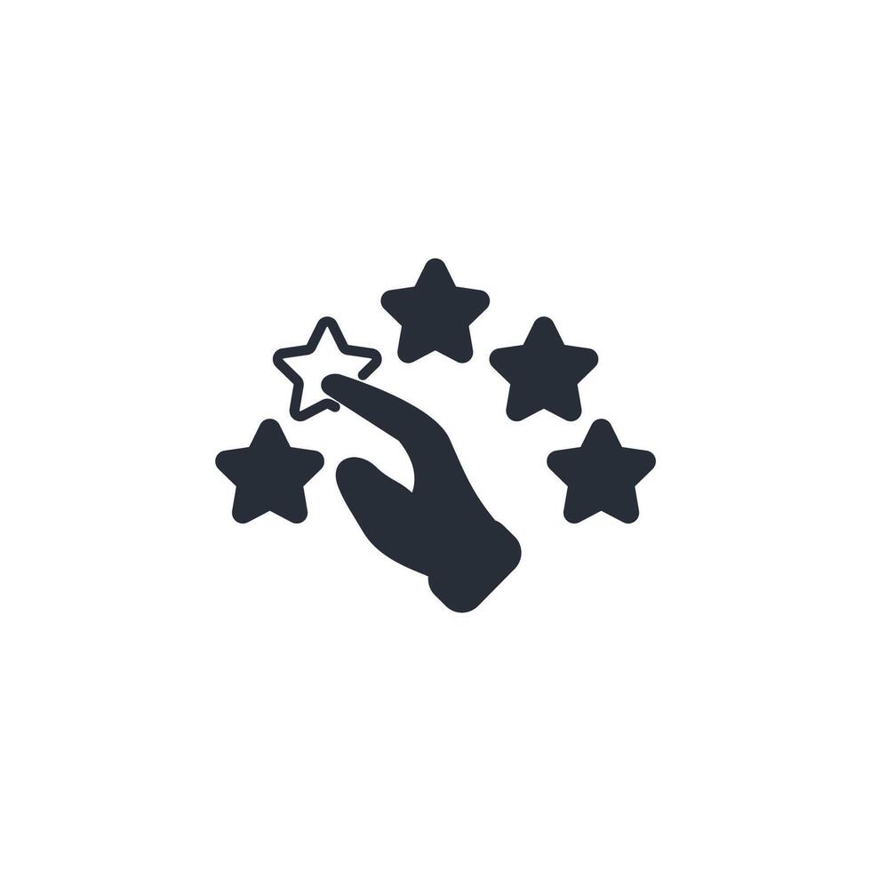 rating icon. .Editable stroke.linear style sign for use web design,logo.Symbol illustration. vector