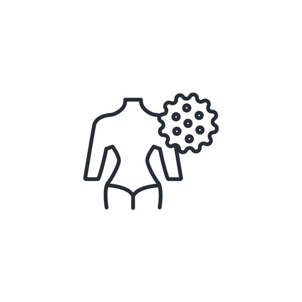 Breast cancer icon. .Editable stroke.linear style sign for use web design,logo.Symbol illustration. vector