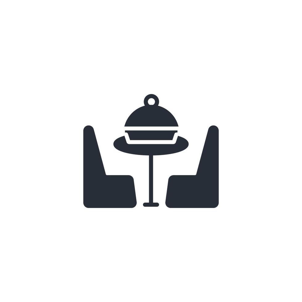 restaurant table icon. .Editable stroke.linear style sign for use web design,logo.Symbol illustration. vector