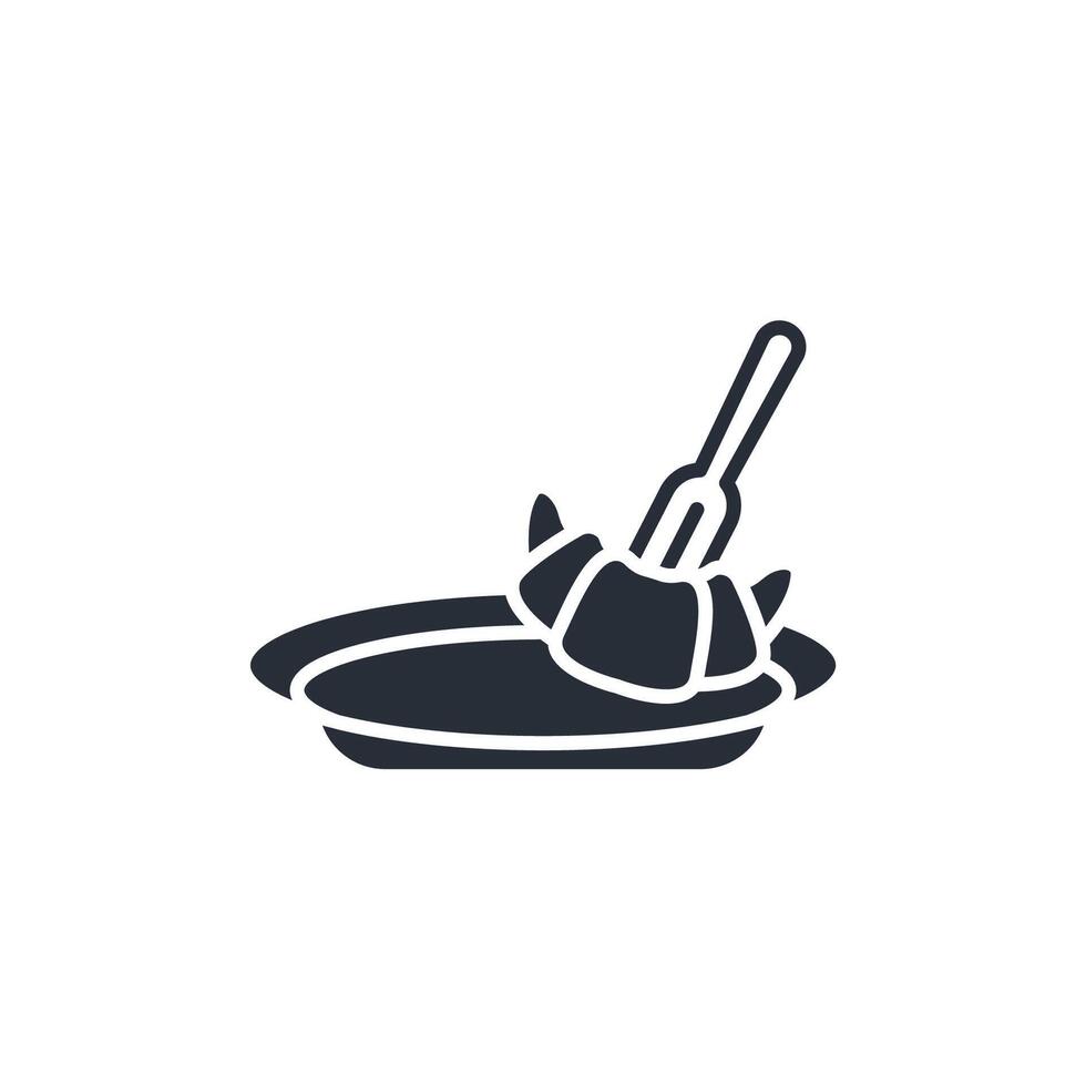 Eat icon. .Editable stroke.linear style sign for use web design,logo.Symbol illustration. vector