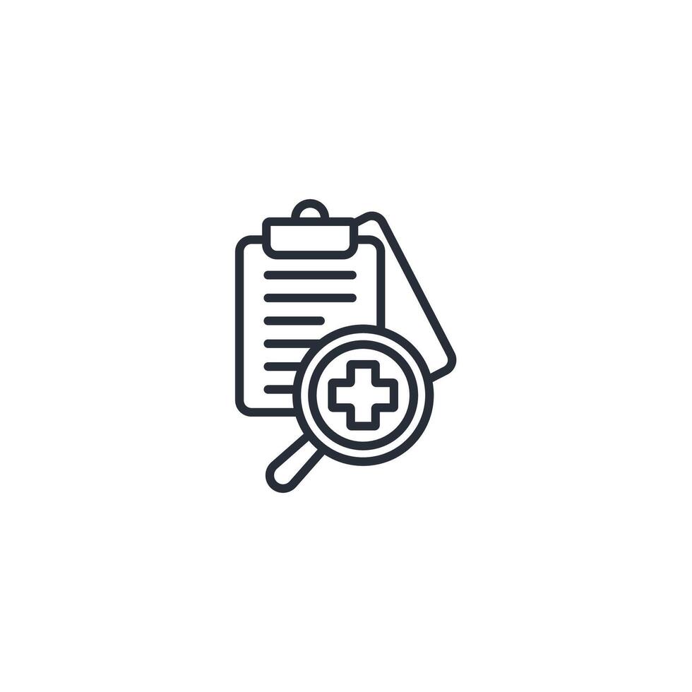 diagnosis icon. .Editable stroke.linear style sign for use web design,logo.Symbol illustration. vector
