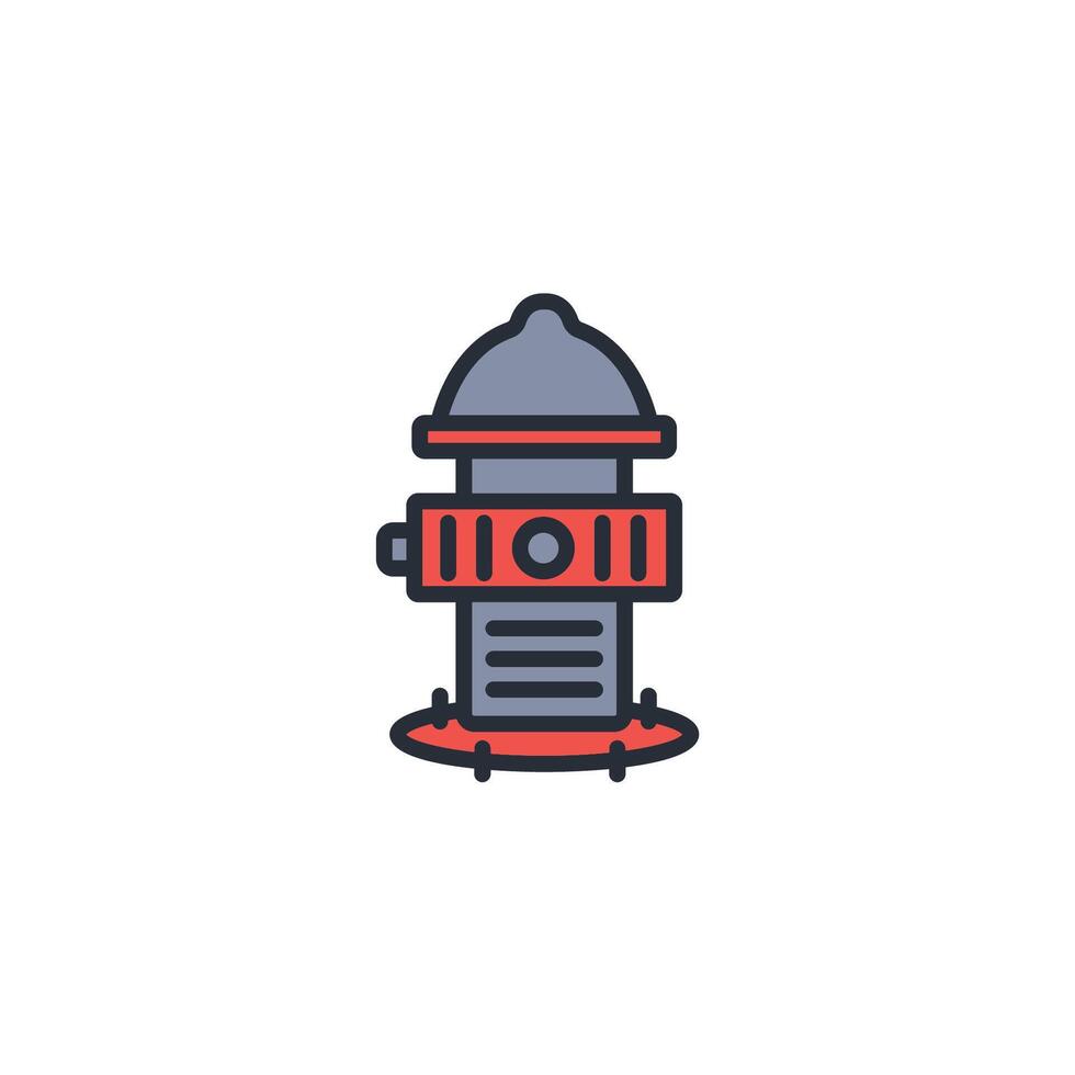 Fire hydrant icon. .Editable stroke.linear style sign for use web design,logo.Symbol illustration. vector