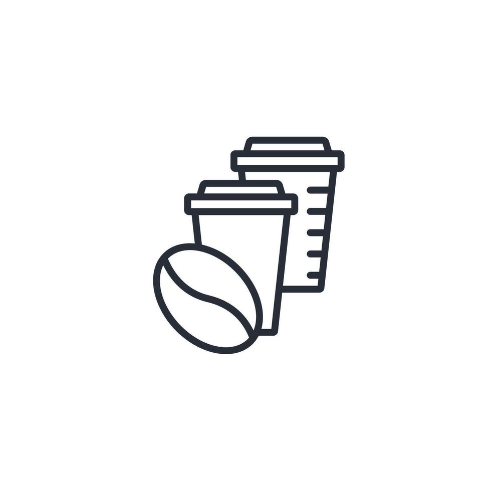 Coffee cup icon. .Editable stroke.linear style sign for use web design,logo.Symbol illustration. vector
