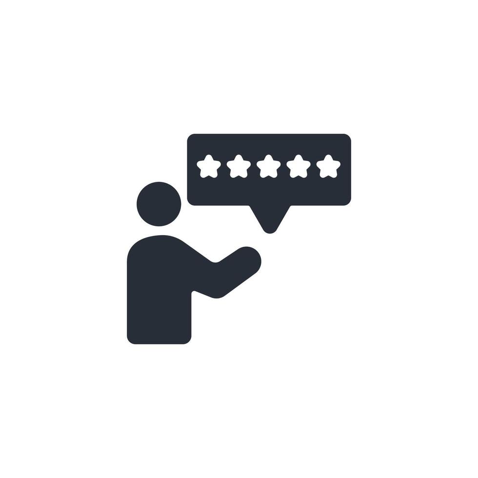 review icon. .Editable stroke.linear style sign for use web design,logo.Symbol illustration. vector