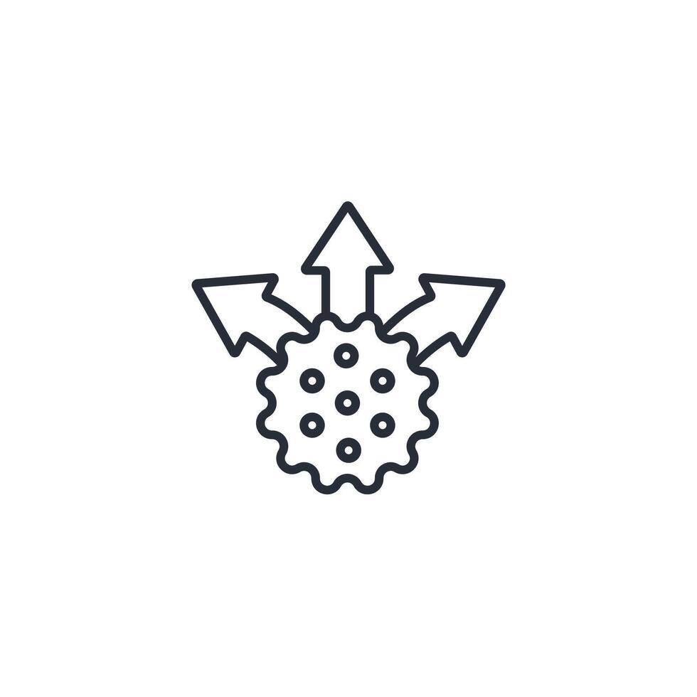 metastasis icon. .Editable stroke.linear style sign for use web design,logo.Symbol illustration. vector