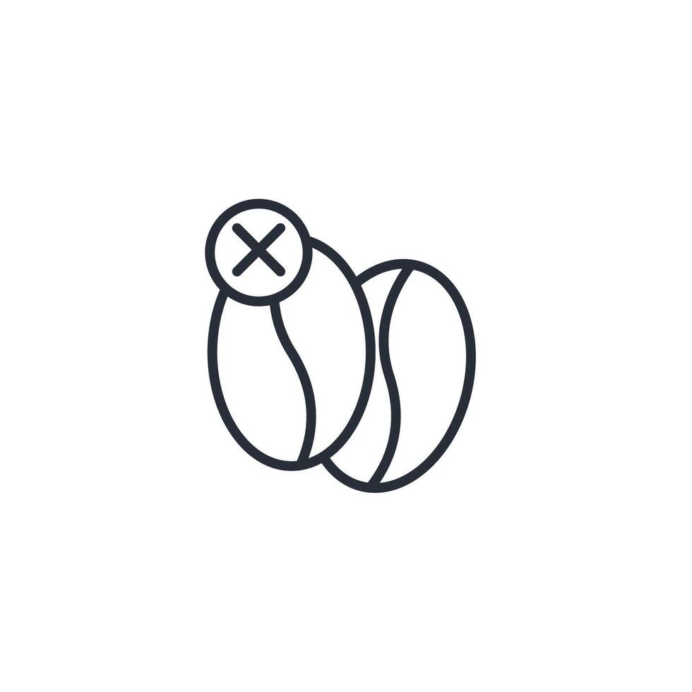 no caffeine icon. .Editable stroke.linear style sign for use web design,logo.Symbol illustration. vector