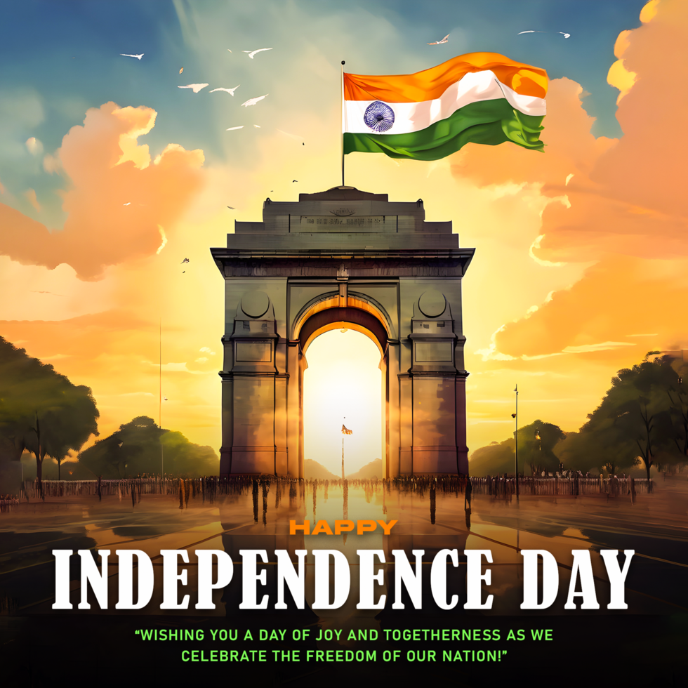 Happy Independence Day of India 15th August psd