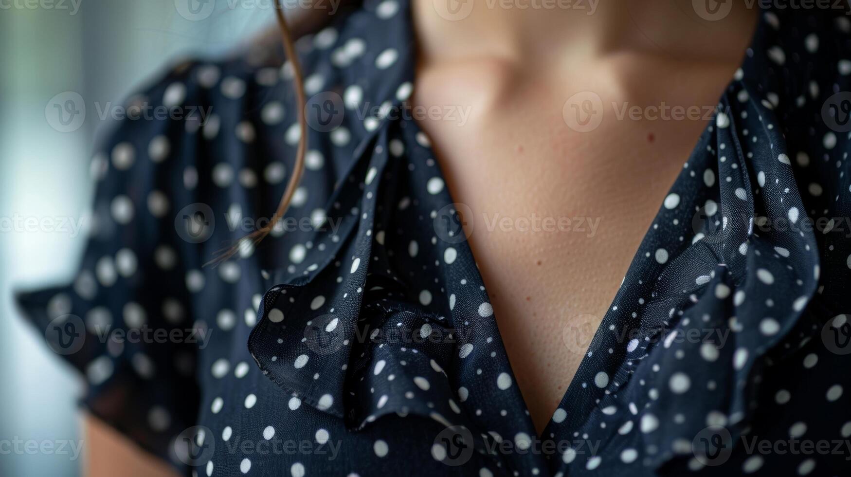 For a more subtle take on the trend opt for this polka dot wrap dress with a cascading ruffle along the neckline and hemline for a chic and flirty look photo