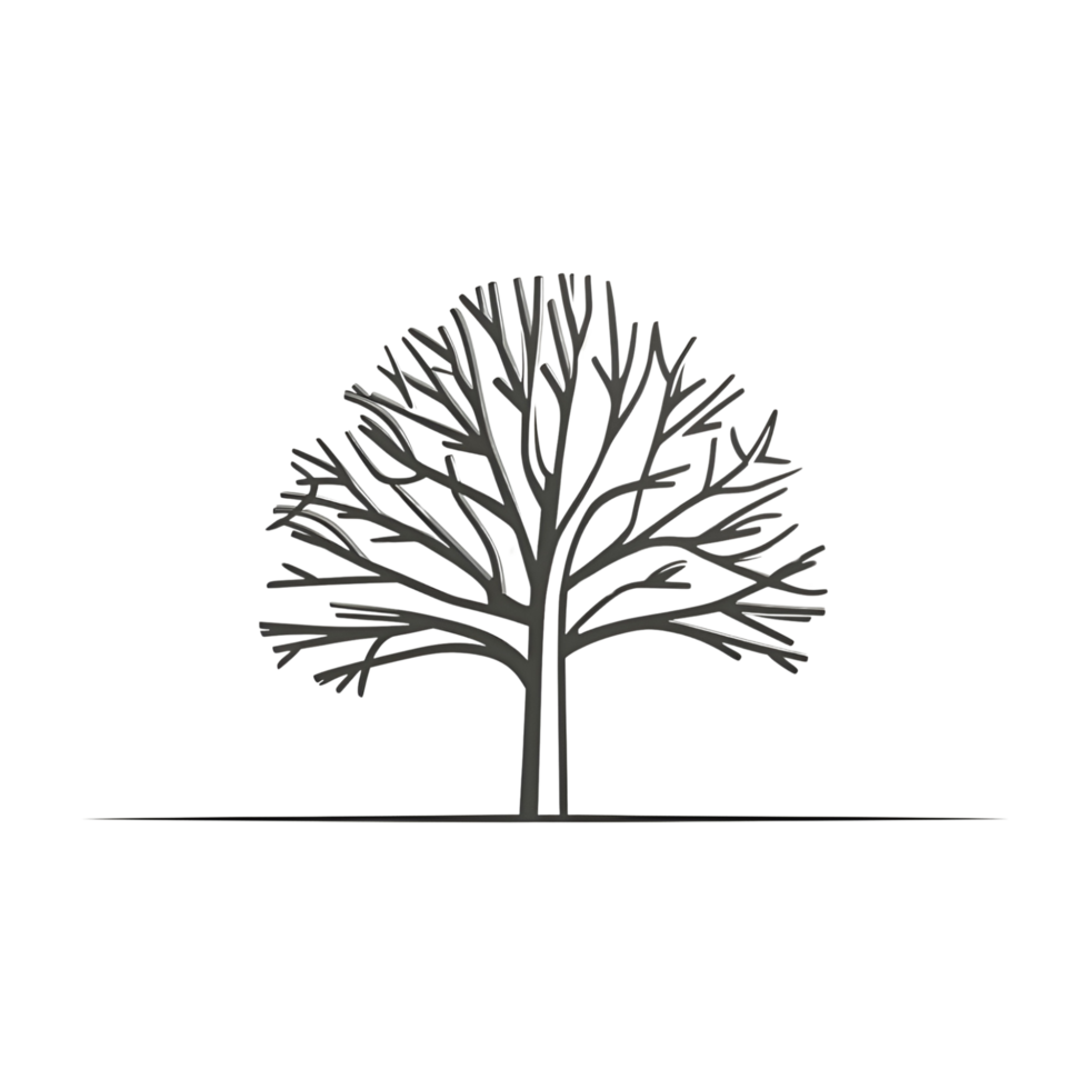 Tree icon flat over white background png